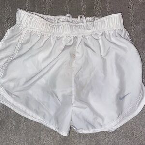 white nike shorts